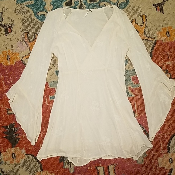 Free People Tops - Free People Jasmine Embroidered Tunic Top size 4 s